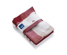 Kela 15963 Pasado Lot de 3 Torchons de cuisine Coton Rouge 65 x 45cm