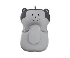 belupai Tapis de bain bébé nouveau-né pliable bébé bain baignoire coussin chaise étagère nouveau-né siège de baignoire nouveau-né coussin tapis de bain(Singe gris)