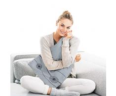 Coussin chauffant Beurer HK 125, format XXL, avec 6 réglages de température, arrêt automatique et interrupteur à LED, lavable en machine, gris