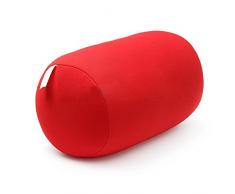 vap26 Coussin à Rouleau en microbilles, Taille, Dos, Soutien de tête, Oreiller de Sommeil(Rouge)