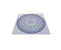 Soleil dOcre 512023 Drap de Plage, Coton, Bleu, 180 x 180 cm