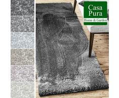 casa pura Tapis de Couloir | Effet Velour : Tapis Doux | Tapis Polypropylène Résistant | Idéal Tapis de Passage | Tailles & Couleurs au Choix | Sundae - Tapis Anthracite, 66x100 cm