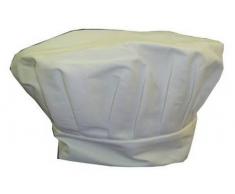Toque Chef - béret - taille unique - fermeture velcro - polycoton - blanc