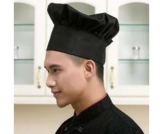 JUNGEN Chef Chapeau Bonnet pour BBQ Cuisine Toque Unisexe Élastique Réglable