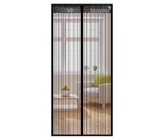 Icegrey Écran Magnétique Rideau de Porte Défense Contre Moustiques ou Insectes Convient portes jusqu'à 80cm x 210cm Noir