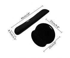 niceEshop(TM) Clavier Repose-poignet Pad et Tapis de Souris en Gel, Ergonomique Support Poignet Coussin avec Mousse à Mémoire pour Ordinateur et Ordinateur Portable