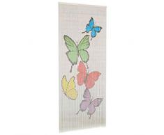 Tidyard Rideau de Porte | Rideau en Bambou Contre Insectes 90 x 200 cm Gris