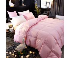 Gasgff Anti-Acariens Couette réversible en Duvet dédredon léger Couette matelassée Tout Confort en Coton Doux Toute la Saison-Rose_200x230cm (79x91inch) Couette 6 Personne
