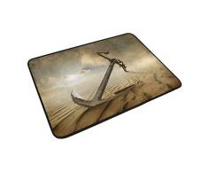 Use7 Paillasson d'intérieur et d'extérieur en Forme d'ancre pour Salle de Bain 60 x 40 cm