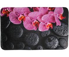 Tapis de Bain, Grande sélection de Beaux Tapis de Bain, de Haute qualité, très Doux, sèche Rapidement, Lavable (70 x 110 cm, Madeira)