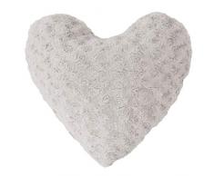 douceur dintÃ©rieur coussin coeur 40x40cm imitation fourrure himalaya gris