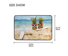 WowPrint Tapis de Porte Humoristique avec Ananas Lavable pour Salon, Chambre à Coucher, décoration intérieure, 60 x 40 cm