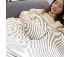 Couverture Chauffante Multifonctionnelle USB,Petit Châle Mignon Bureau à Domicile,Couverture électrique,Petit Oreiller Sieste, Chauffe-Mains,Petite Couverture Facile à Transporter,Khaki-72 * 115CM