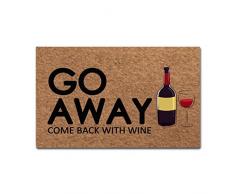 Eureya Come Back avec Vin Humoristique Paillasson Tapis dentrée Paillasson Tapis de Porte à lintérieur/extérieur Tapis en Caoutchouc Tapis Salon Home Decor 45 x 75 cm