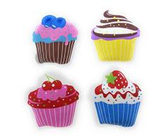 MC-Trend® Lot de 4 chauffe-mains réutilisables Cupcakes pour doigts chaud en automne et hiver
