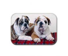 Sun&Home Paillasson Humoristique Personnalisable pour intérieur/extérieur Tapis de Salle de Bain en Tissu Non tissé antidérapant, Flanelle, Chiens, 15.7x23.6 inch