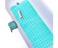 Wimaha Tapis de Baignoire Antidérapant,Résistant à la moisissure,Très Long,Antibactérien,BPA,sans phtalate de Latex,Lavable en Machine,Idéal pour Les Enfants,39x16