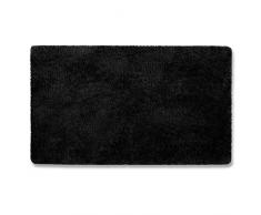 casa pura Tapis de bain noir | Oeko-Tex | lavable | poil très doux |tailles au choix - 50x60cm
