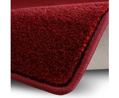 casa pura Tapis de Salon carré Poil Court Moelleux | Tapis idéal Chambre, Couloir | labelisé Gut | 160x160cm, Bordeaux