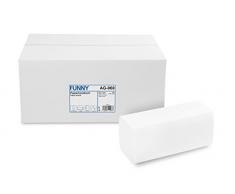 Funny Papier Essuie-Mains en ZZ-pliage, 2 couches, très blanc, 24 x 21,5 cm (4000 pcs)