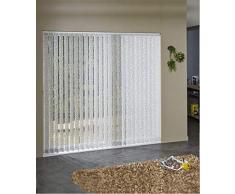 Lamelles Verticales tamisant imprimé Lettre pour Store californien - 089 mm x 280 cm - Blanc