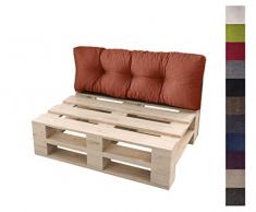 sunnypillow Coussin Dossier pour Palette Euro Appui 120 x 50 cm plusieures Tailles et Couleurs à Choisir Coussin Mousse flaconné Orange