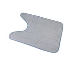 ChenRui Tapis Mousse Mémoire Contour Toilette WC Anti-dérapant Lavable Absorbant Eau Doux Salle Bain Baignoire (Gris)