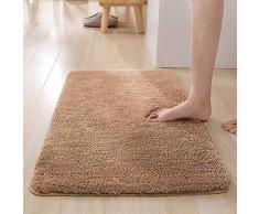 LiGG LiGG Tapis de Bain Super Absorbant Tapis Bain Antidérapant Tapis Salle de Bain Lavable en Machine Tapis de Douche Tapis de Salle Bain pour Salle de Bain, Microfibre(Brunir,80 x 120 cm)