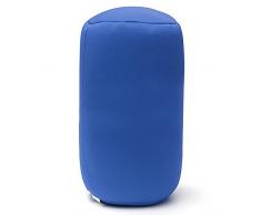 Woopower Oreiller de voyage rouleau à microbilles pour le cou, petit polochon moelleux, coussin lombaire pour le confort du dos 30 x 16 cm, bleu, Taille unique