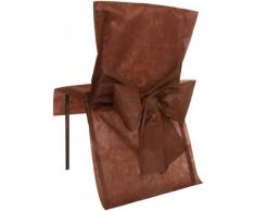 Santex 2931 Housse de Chaise avec Noeud Chocolat