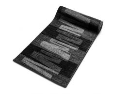 casa pura Tapis Carré 100x100 Design Noir Moderne | 100% Polyamide Doux | Dos Antiderapant | Noir, 100x100cm - Veneto