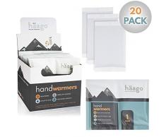 20 Paires Chauffe-Mains, Chauffe Poche - Qualité Supérieure, 100% dOxydation Naturelle, Air-Activé - Jusquà 10 Heures de Chaleur - Hand Warmers pour Les Activités de Plein Air, Sports d’Hiver.