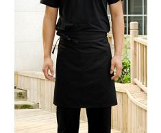 ROSENICE Tablier avec Poches Unisexe Tablier de Cuisine (Noir)
