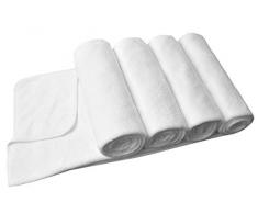 VIVOTE Serviette en Microfibre, 4-Pack 40 cm x80 cm, Blanc Serviette de Sport Super Absorbante et Ultra Doux pour Femmes et Hommes Musculation Sweat Fitness Yoga Gym Camping Bath