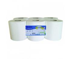Essuie-mains pure ouate 2x21g/m² - Carton de 6 rouleaux - 2 plis - 110m en continu - H782POT- Certifié France Medical Industrie