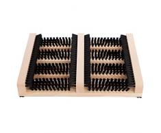 Iris Hantverk dextérieur en Bois Paillasson Grattoir à Bottes avec Poils en Nylon