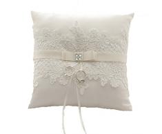 Unbekannt Bague Coussin Ivoire et strass mariage Accessoires pour mariage bagues anneaux mariage Accessoires