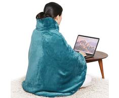 Couverture Chauffante Cape de Chauffage Electrique Pour le Dos, Le Cou, Les Épaules, Surface Ultra-moelleuse Chauffage Rapide avec 6 Niveaux de Température Réglable et Arrêt Automatique