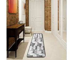 Mnsruu Tapis Humoristique Motif Chaton Gris pour Salon, Chambre à Coucher, Cuisine 61 cm x 182,88 cm