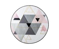 Motif géométrique Tapis Rond Nordique Tapis Home Salon Panier Suspendu Mats (Couleur : #1, Taille : 120cmx120cm)