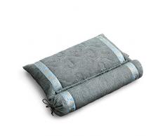 JHMAOYI Oreiller de vertèbre cervicale Oreiller cylindrique de graines de cassia et de sarrasin, Coussin cervical de réparation.