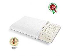 goldflex Or FlexÂ âÂ Savon en Forme de Latex Oreiller, 14Â cm de Haut, avec Ventilation verticaux, Respirant, avec Un Tissu de Protection 100% Coton bezogen