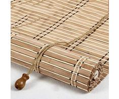 JZL Stores Bambou, Store Enrouleur Bambou Store Venitien Bois Store Fenetre Occultant Toutes Les Pièces dInstallation Incluses pour Les Fenêtres Et Les Portes (Taille:60x175cm)