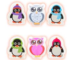 Hook Chauferette Chauffe Main Reutilisable de Poche, Mini Bouillotte Main et Mains en Forme de Pingouins pour Mains et Doigts Chauds Réutilisables