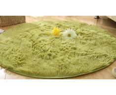 Morbuy Tapis Rond Lavable 60cm/80cm/100 cm Interieur Anti Slip Chambre à Coucher Salon Tapis d'Entrée Absorbant Antidérapant Nouveau Imprimé Ménage Rug Salle Couloir (60cm, Rouge)