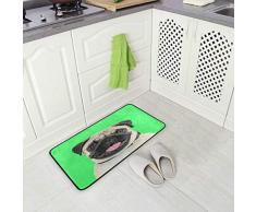 Mnsruu Tapis de sol humoristique Motif carlin Vert 50 x 100 cm