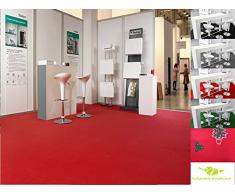 MadeInNature Tapis de Passage Dimensions au Choix/Vert, Rouge sapins de Noel. / Tapis déco Anti Feu/Intérieur et extérieur/Idéal pour Magasins, fêtes, Mariages et évènementiel (1x4 m, Rouge)