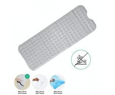 riijk Tapis de Baignoire de Bain de Sécurité Antidérapant Extra Long Anti Glisse pour Salle de Bain avec Ventouse 100 * 40cm