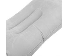 Chic-Chic-Double Face Flocage Camping Voyage Oreiller Gonflable Coussin Portable Pliable en Tissu pour Extérieur Bureau Avion Hôtel