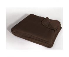 Douceur d'Intérieur 1604294 Louna Jeté de Canapé Polyester Choco 180 x 220 cm